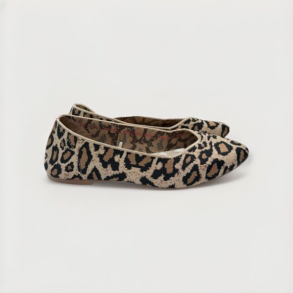 Skechers Womens 8.5 Cleo Claw-Some Ballet Flats Leopard Fabric Pointed Shoes - Picture 3 of 9